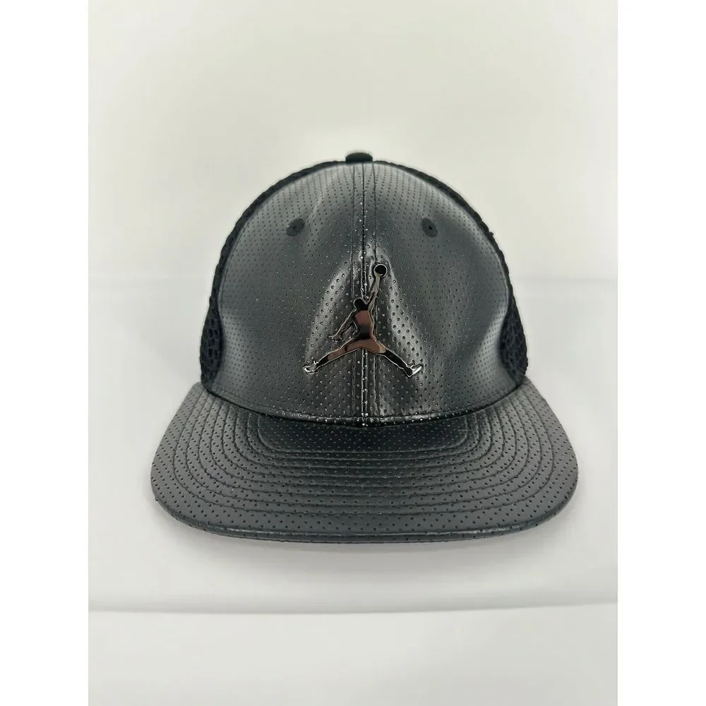 Air Jordan Jumpman Youth Junior Elephant Print Black Leather Snapback Hat‎
